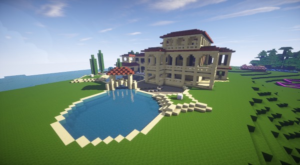  Gambar  Tutorial Minecraft  Mansion 1mobile Gambar  Rumah  di 
